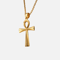 Collier croix Ankh en acier inoxydable