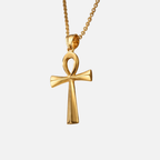 Collier croix Ankh en acier inoxydable