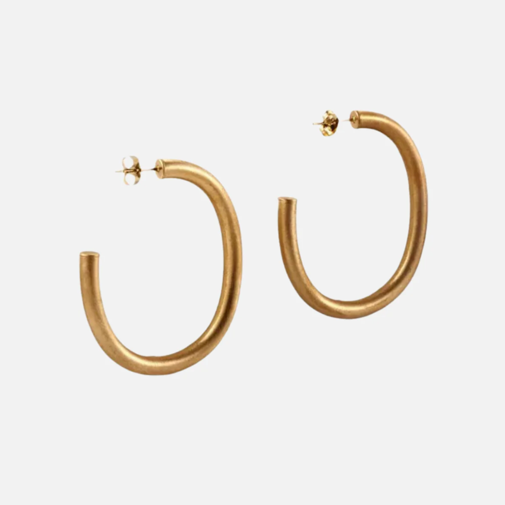 Boucles d’oreilles créoles ouvertes en acier inoxydable