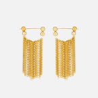 Boucles d’oreilles franges en acier inoxydable