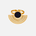 Bague solaire ajourée en acier inoxydable