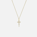 Collier croix brillante en acier inoxydable