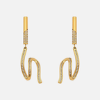Boucles d’oreilles pendantes serpentin en acier inoxydable