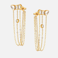 Boucles d’oreilles pendantes chaînes en acier inoxydable