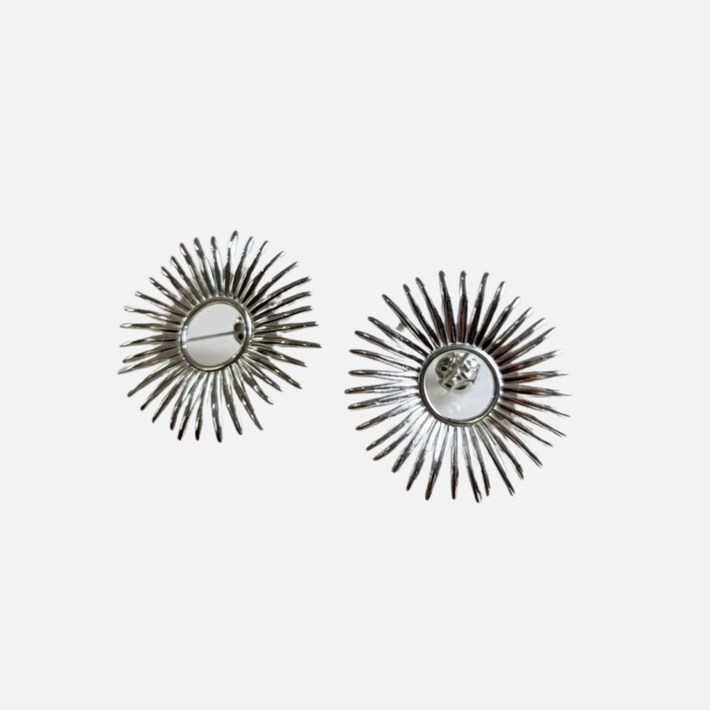 Boucles d’oreilles rayon de soleil en acier inoxydable