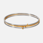 Set de 3 bracelets joncs liés en acier inoxydable