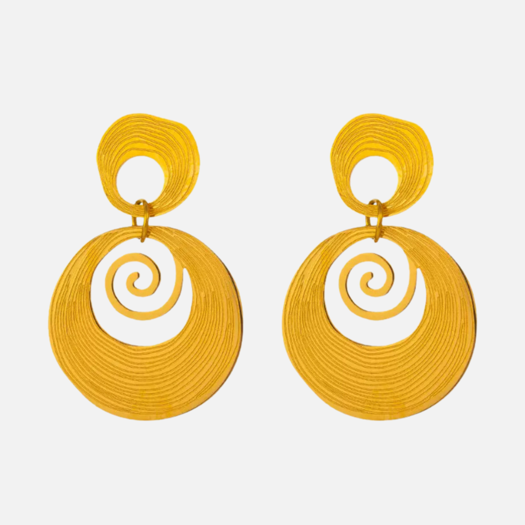 Boucles d’oreilles spirale en acier inoxydable