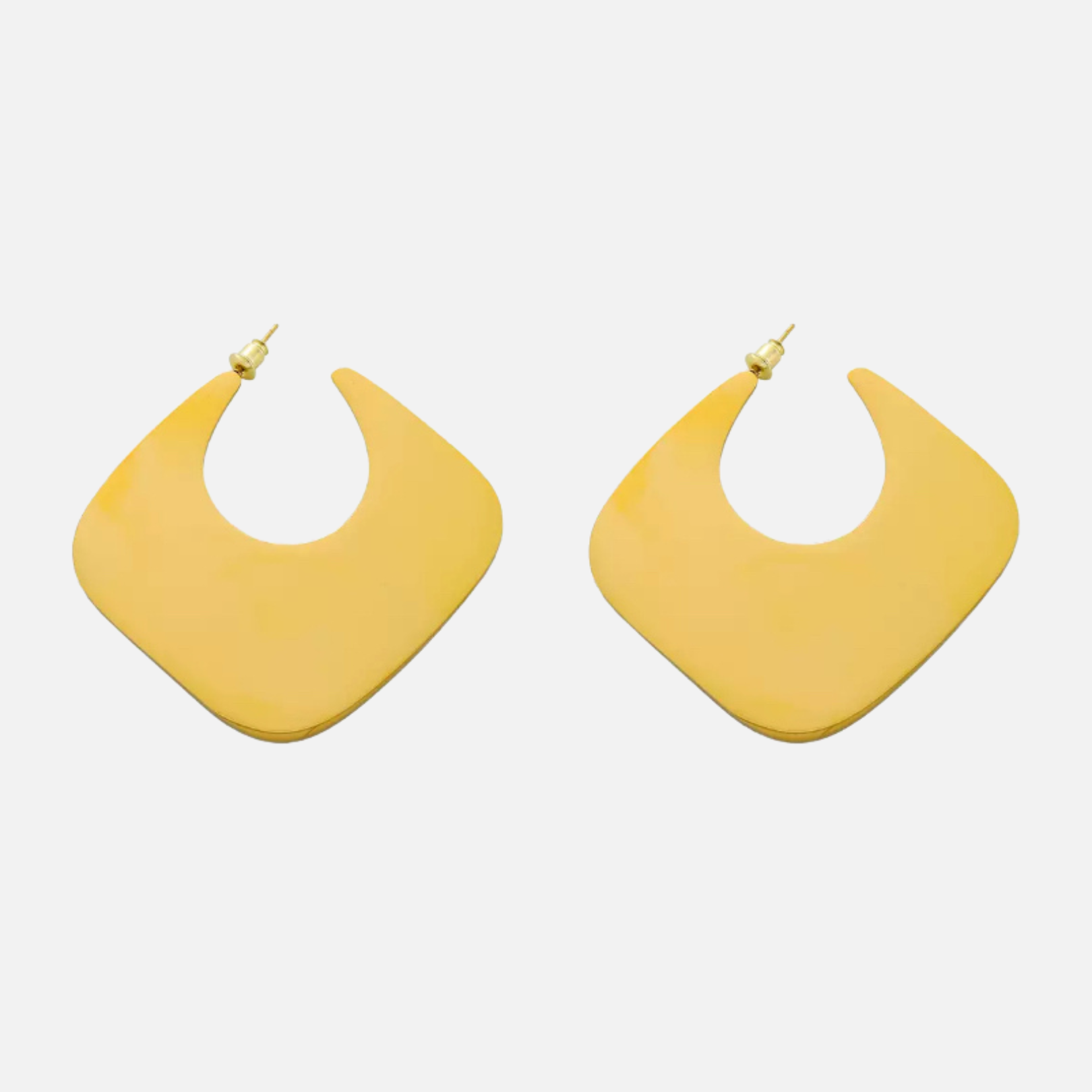 Boucles d’oreilles géométriques ajourées en acier inoxydable