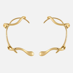 Boucles d’oreilles ear cuff ondulées en acier inoxydable