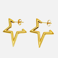 Boucles d’oreilles étoile en acier inoxydable