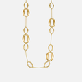 Collier long à maillons ovales en acier inoxydable