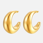 Créoles épaisses en acier inoxydable