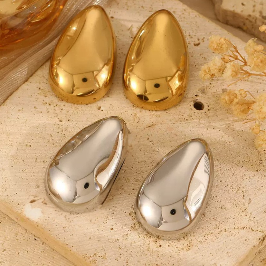 Boucles d’oreilles goutte en acier inoxydable