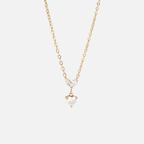 Collier cœur en acier inoxydable avec pendentif cristaux