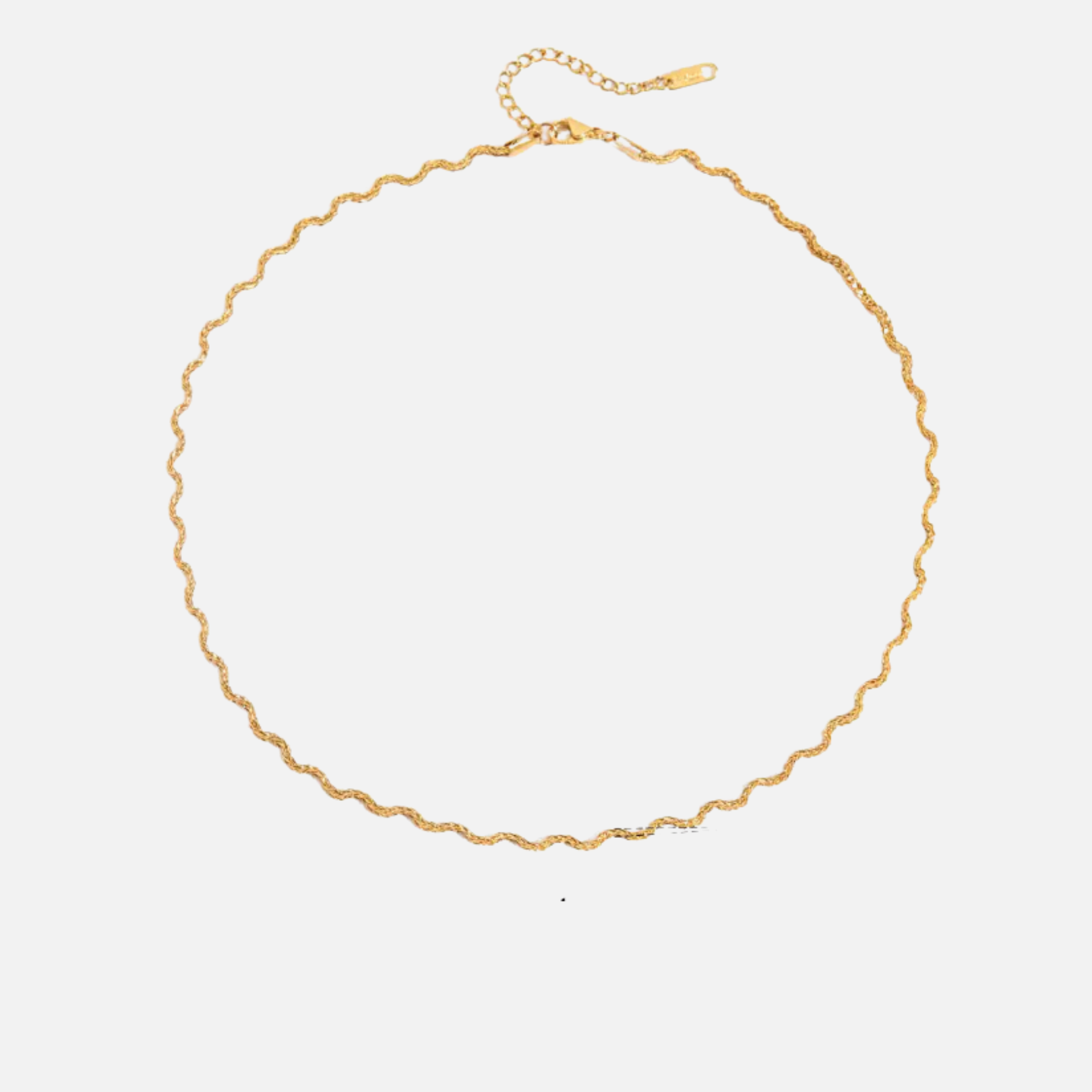 Collier ondulé en acier inoxydable et son bracelet