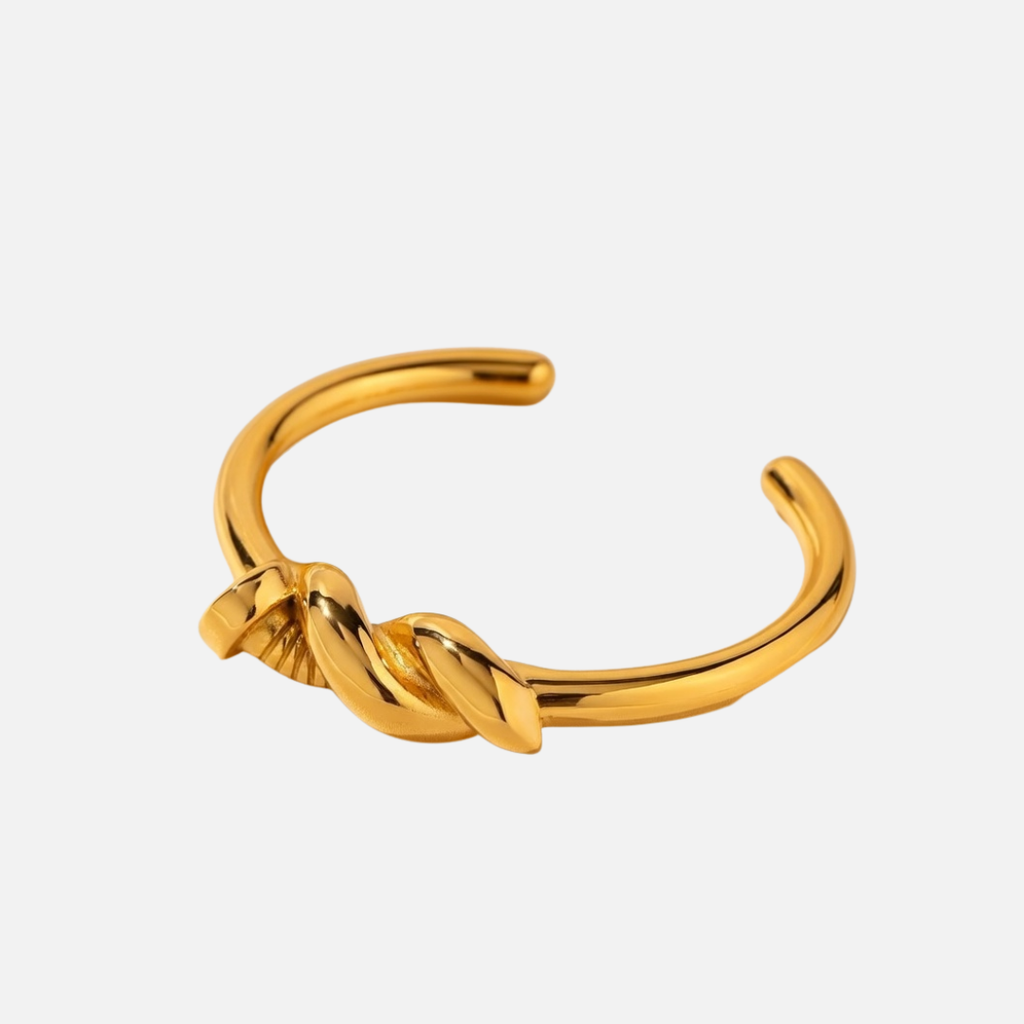 Bracelet jonc nœud en acier inoxydable