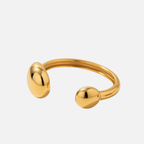 Bracelet jonc ouvert boules en acier inoxydable