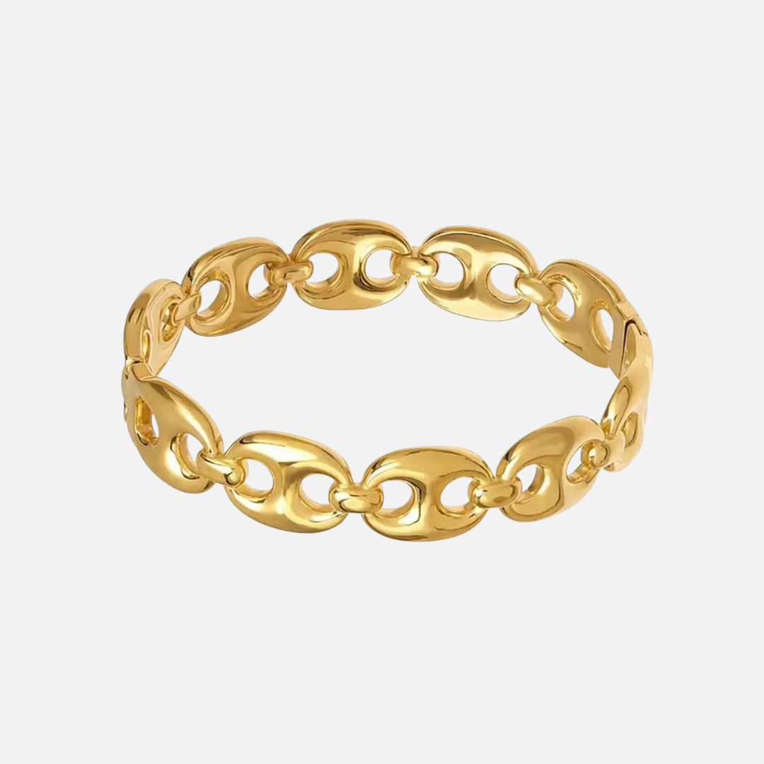 Bracelet grains de café en acier inoxydable