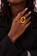 Bague ovale en acier inoxydable