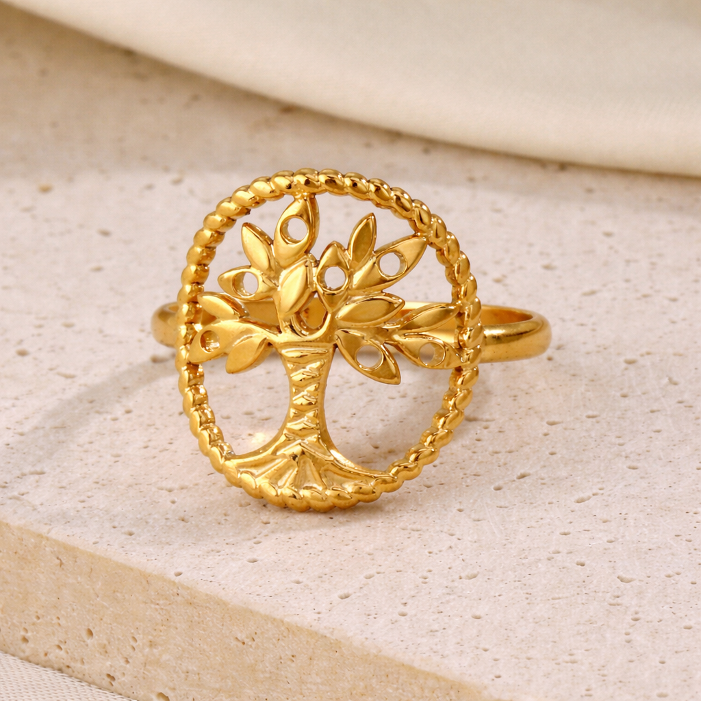 Bague arbre de vie en acier inoxydable