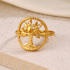 Bague arbre de vie en acier inoxydable