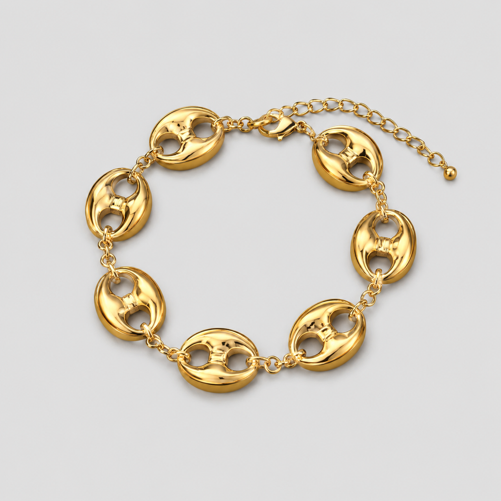 Bracelet grains de café en acier inoxydable