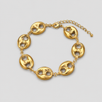 Bracelet grains de café en acier inoxydable