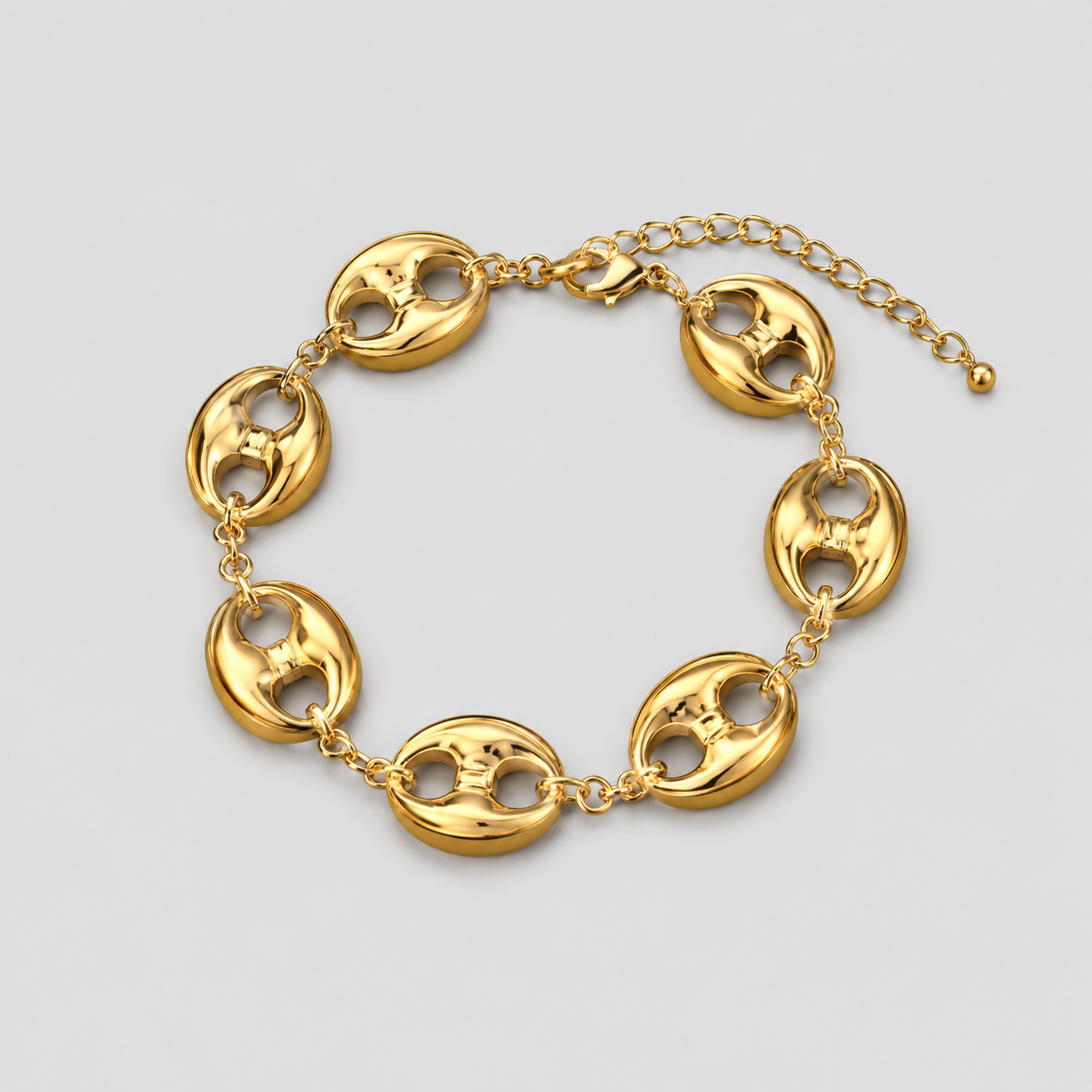 Bracelet grains de café en acier inoxydable