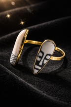 Bracelet Jonc masque Africain – Laiton Doré