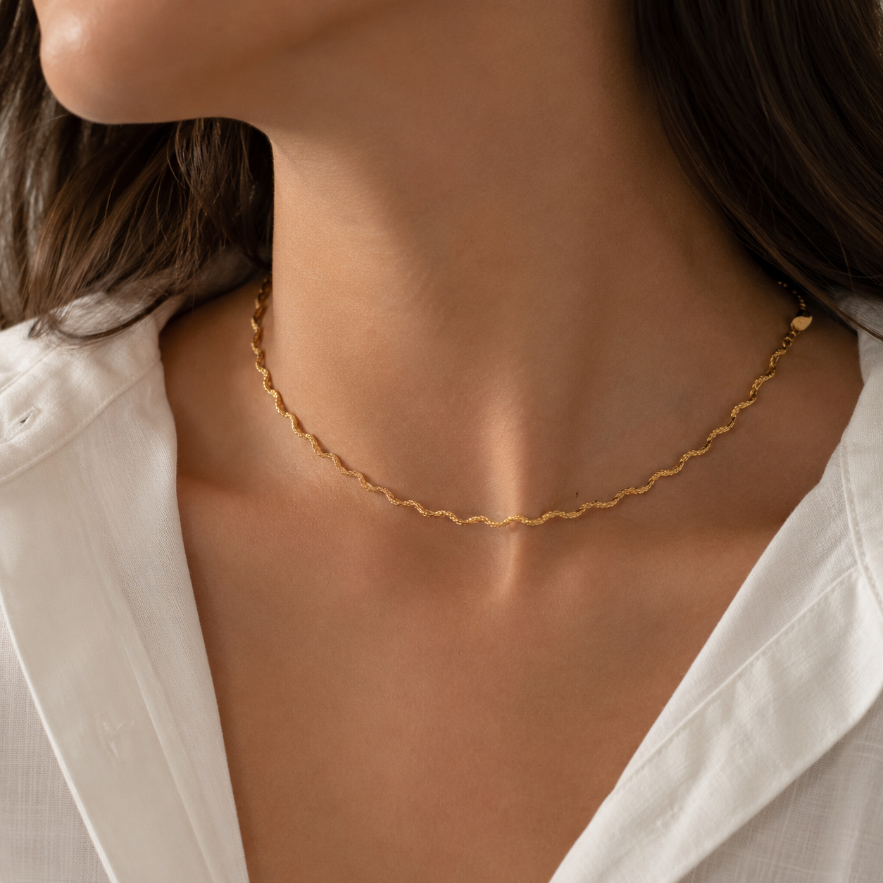 Collier ondulé en acier inoxydable