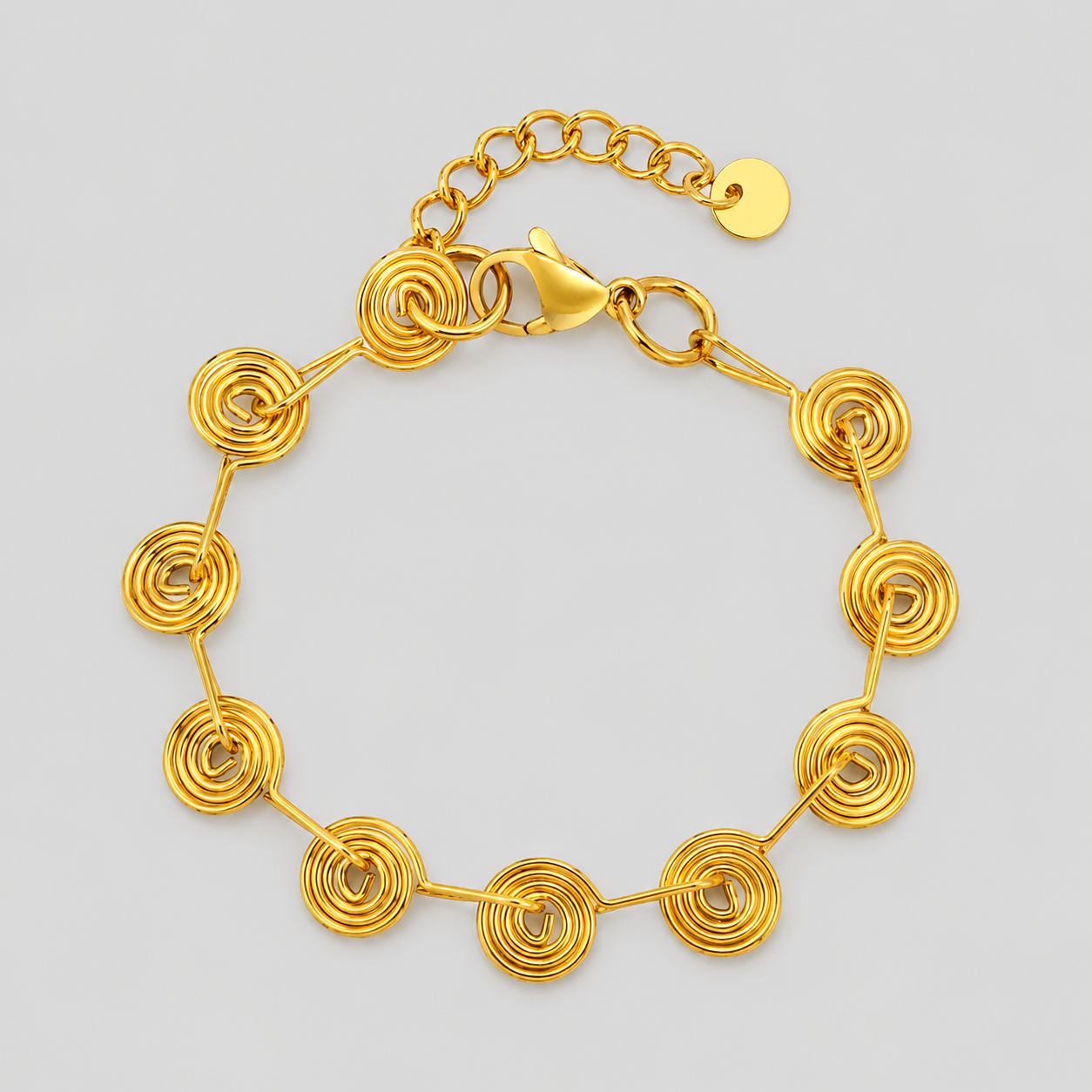 Bracelet spirales en acier inoxydable