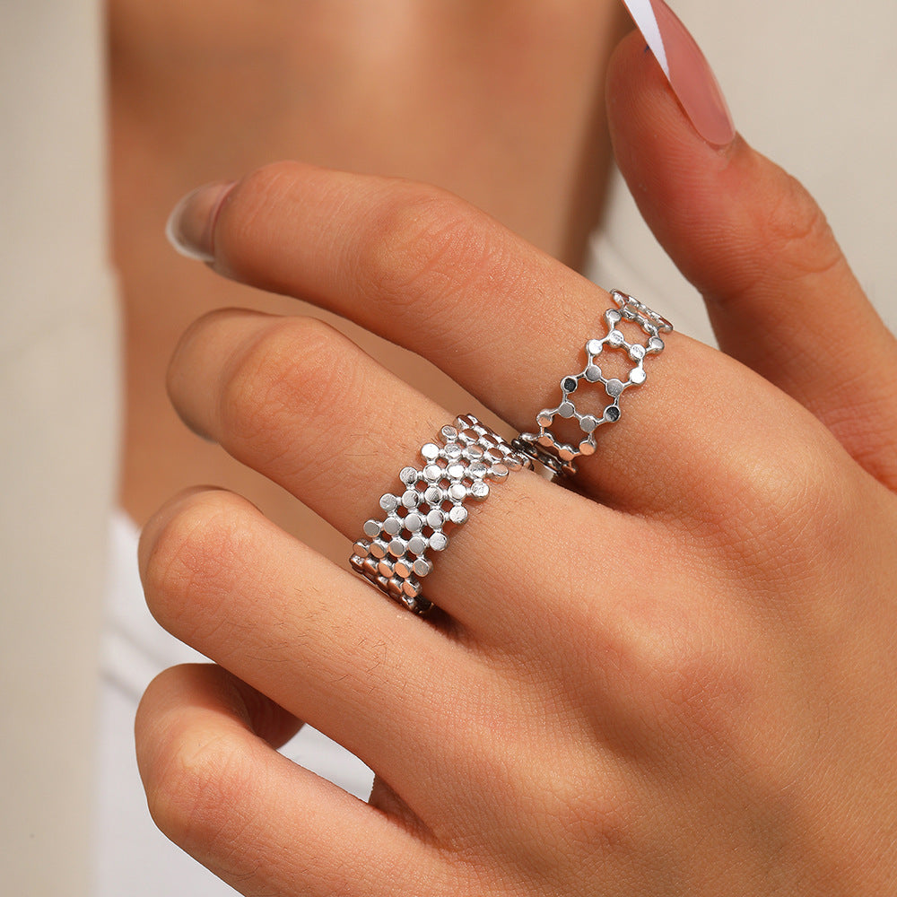 Bague chaîne en acier inoxydable