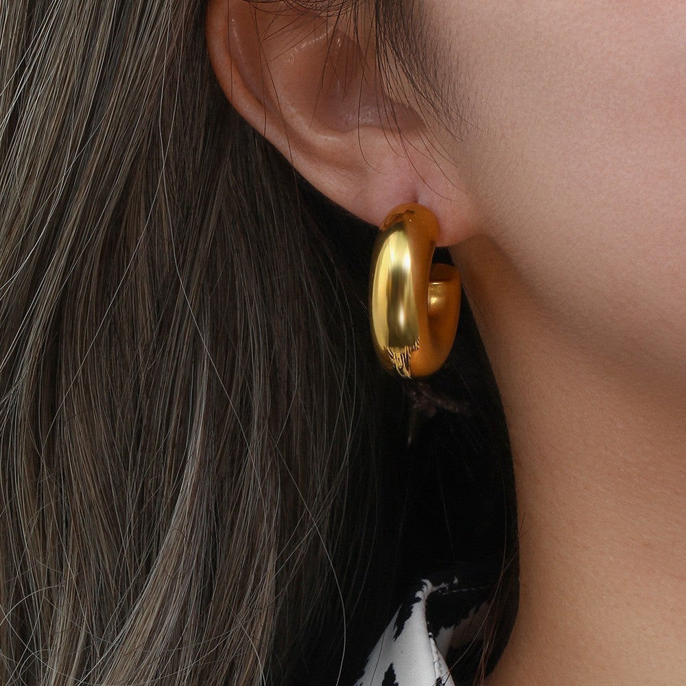 Boucle d'oreille en acier inoxydable