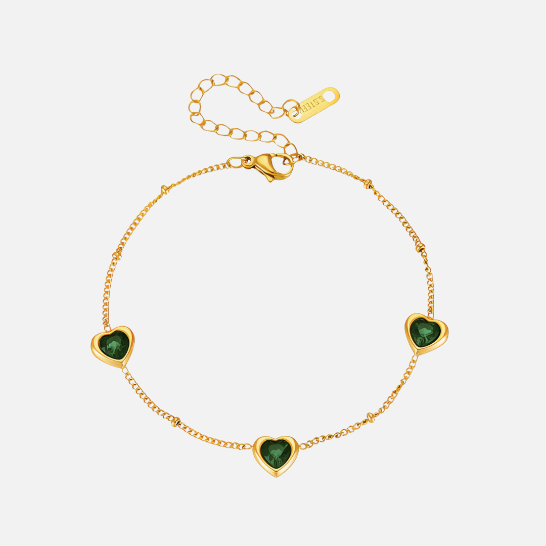 Bracelet cœurs en acier inoxydable