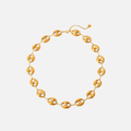 Collier grains de café en acier inoxydable