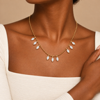 Collier Éclat – pampilles gouttes scintillantes en acier inoxydable
