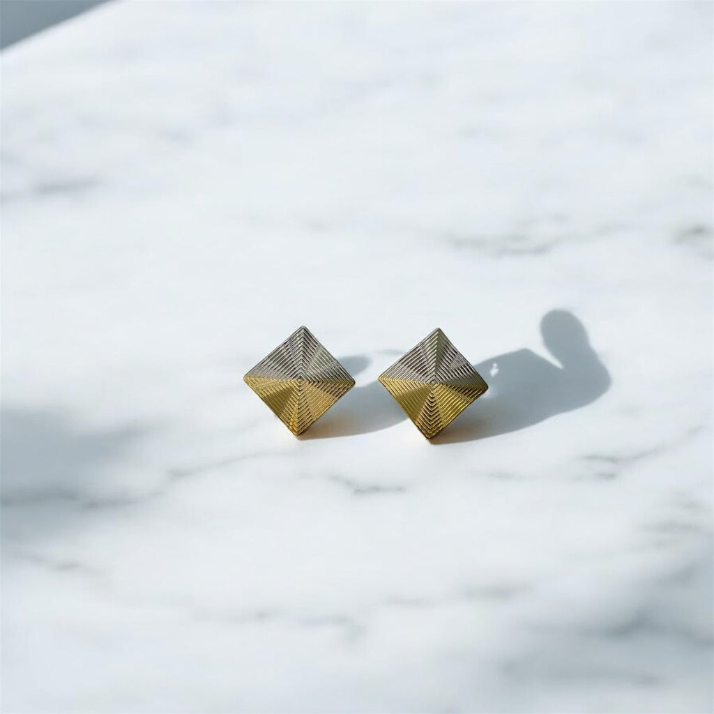 Boucle d'oreille losange fantaisie