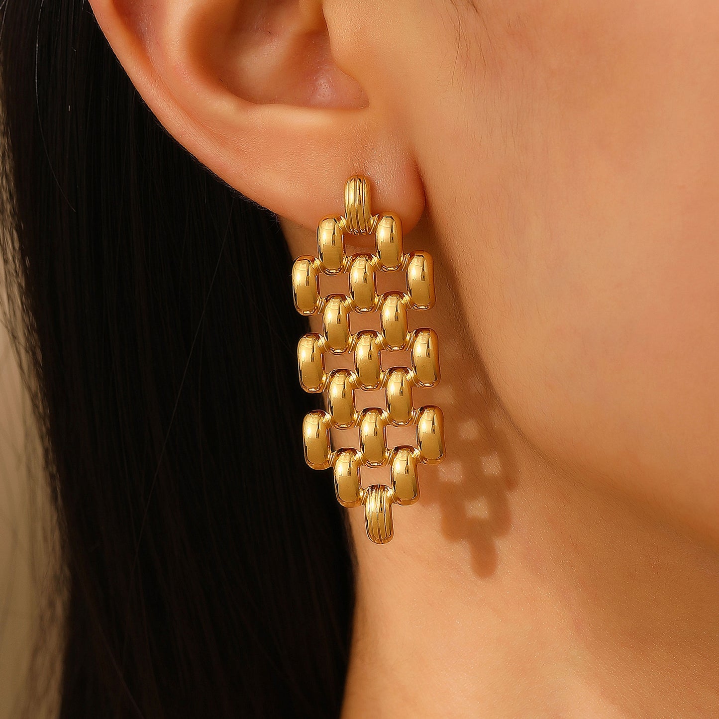 Boucle d'oreille en acier inoxydable