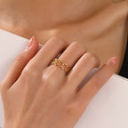 Bague chaîne en acier inoxydable