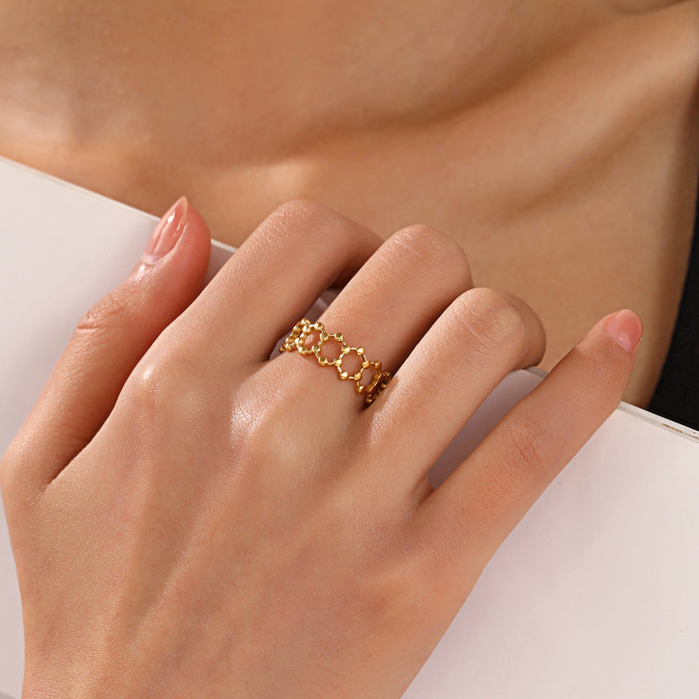 Bague chaîne en acier inoxydable