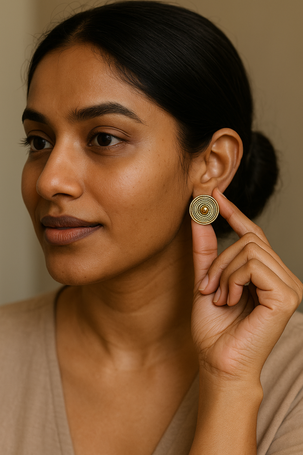 Boucles d’oreilles disques fantaisie