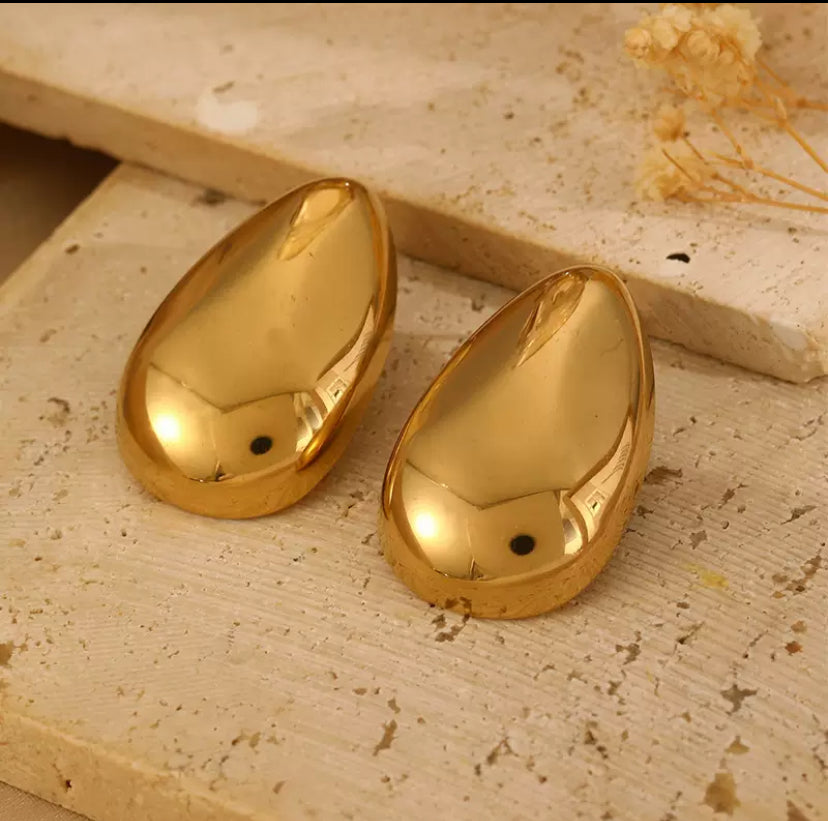 Boucles d’oreilles goutte en acier inoxydable