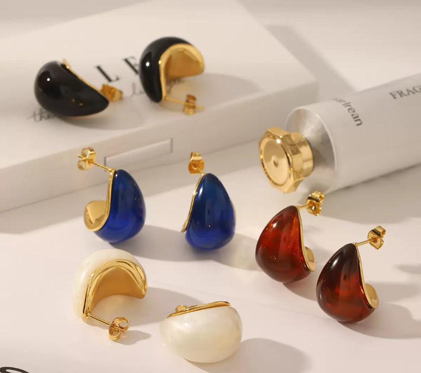 Boucles d’oreilles goutte en acier inoxydable