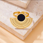 Bague solaire ajourée en acier inoxydable