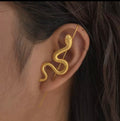 Boucle d’oreille ear cuff serpent en acier inoxydable