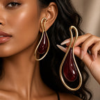 Boucles d'oreilles fantaisie pendantes goutte