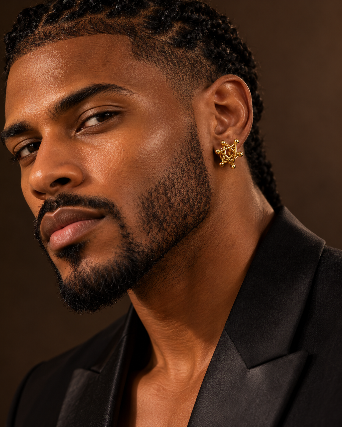 Boucle d'oreille cyclone en acier inoxydable