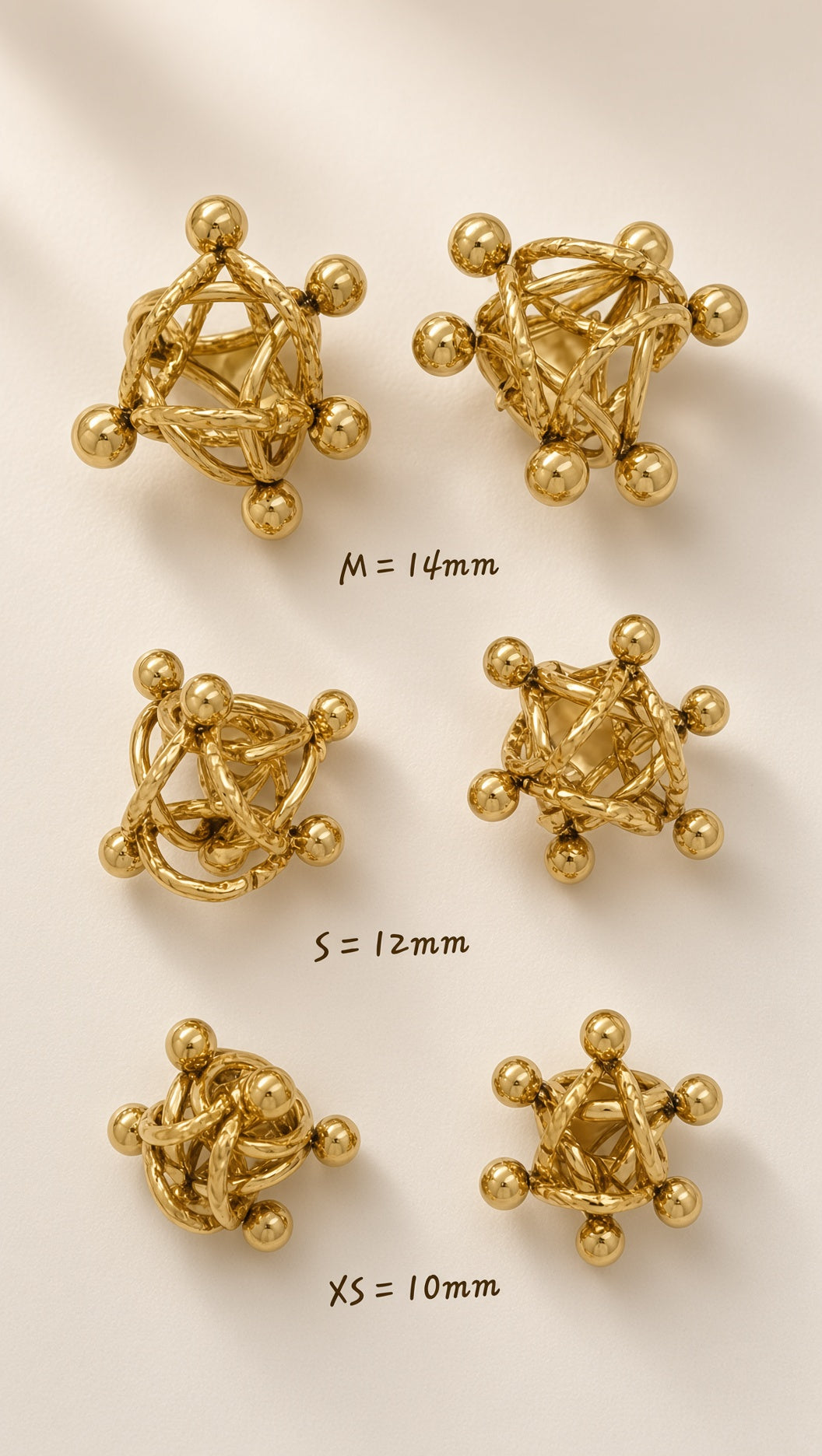 Boucle d'oreille cyclone en acier inoxydable