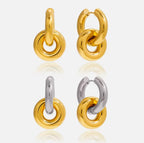 Boucles d’oreilles maillons en acier inoxydable