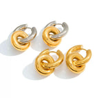 Boucles d’oreilles maillons en acier inoxydable